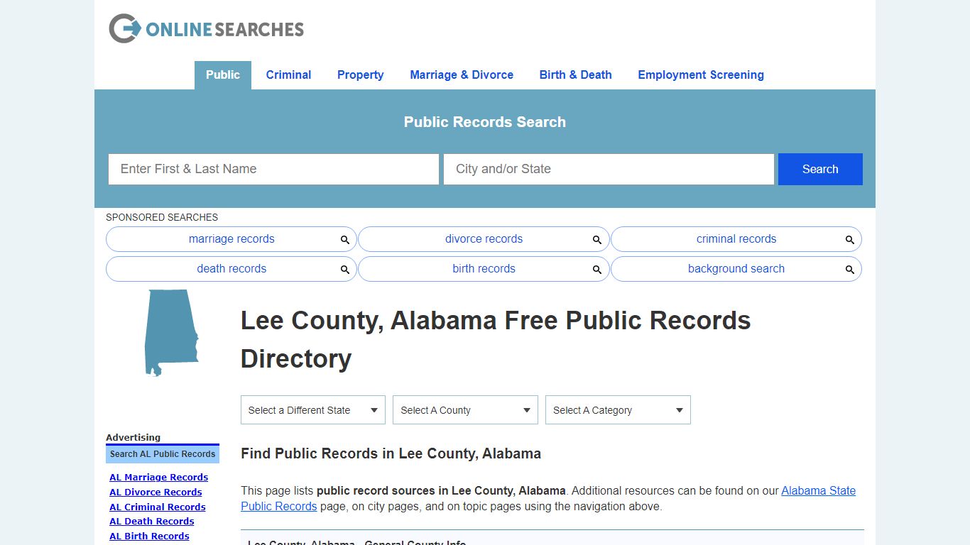 Lee County, Alabama Public Records Directory